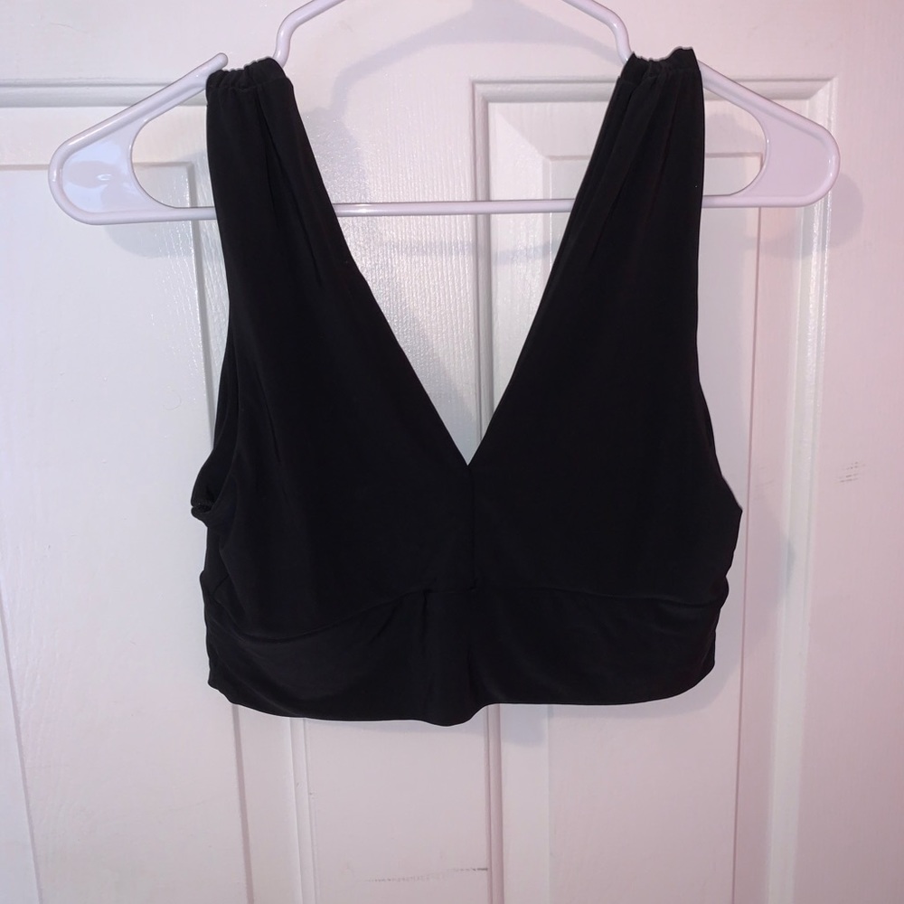 Black Slinky Crop Top